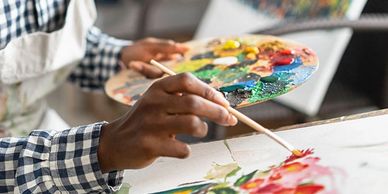 Art therapy is an integrative mental health and human services  that calms human behavior. 