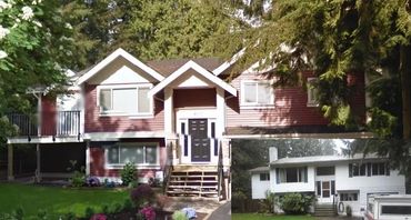before and after views of Custom renovation to a home in Langley BC 