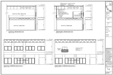 construction drawings for a tenant improvement project in Burnaby BC