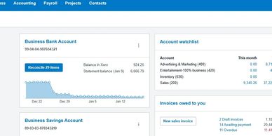 Xero Accounting Bookkeeping Software Screenshot