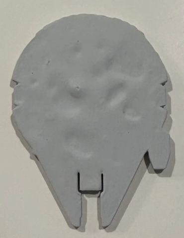 Glossy gray Millennium Falcon