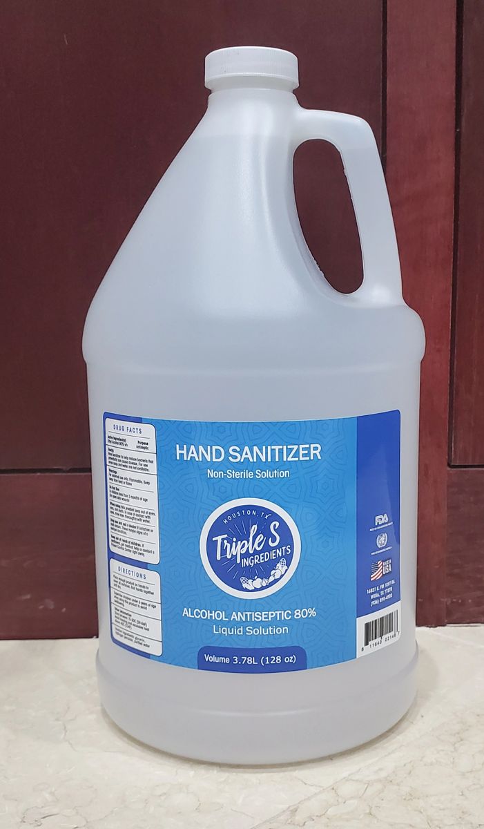 1 gallon hand sanitizer liquid 80 (4 pack)