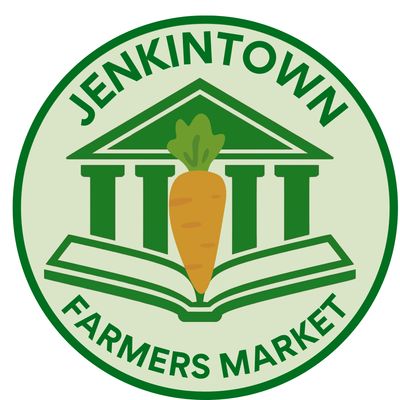 Logo of Jenkintown Farmers Market featuring a carrot and a building.