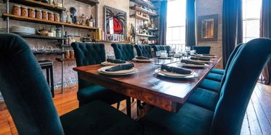 “Dining in this private space is like dining in a New Orleans home. “You are drawn in with rustic, N