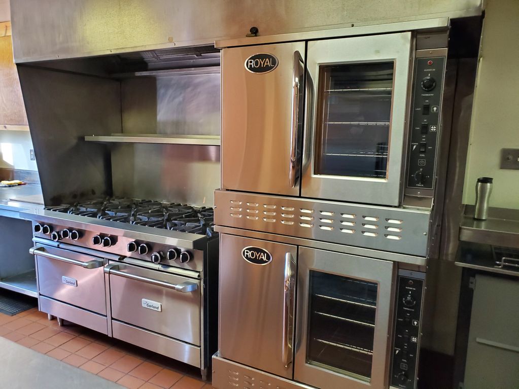 New stacked commercial convection ovens.