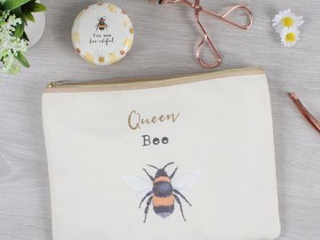 Bee gifts available in Harrogate makeup bags, mugs, vases and more