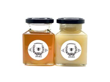 Harrogate runny honey and soft set honey in jars