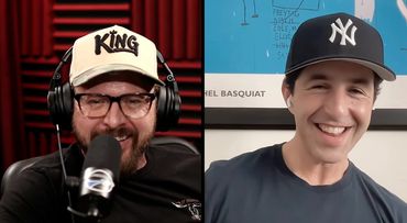 AJ Buckley & Josh Peck at To The Moon Creative. Nashville Celebrity Podcast Studio