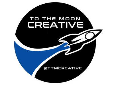 To The Moon Creative Podcast Studio Logo. Located in Nashville Tennessee