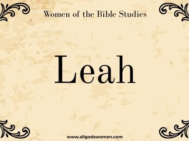 Title card for a Bible study on Leah.