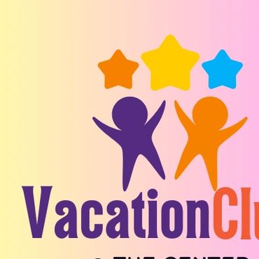 Colorful Vacation Club logo with stars and human figures.