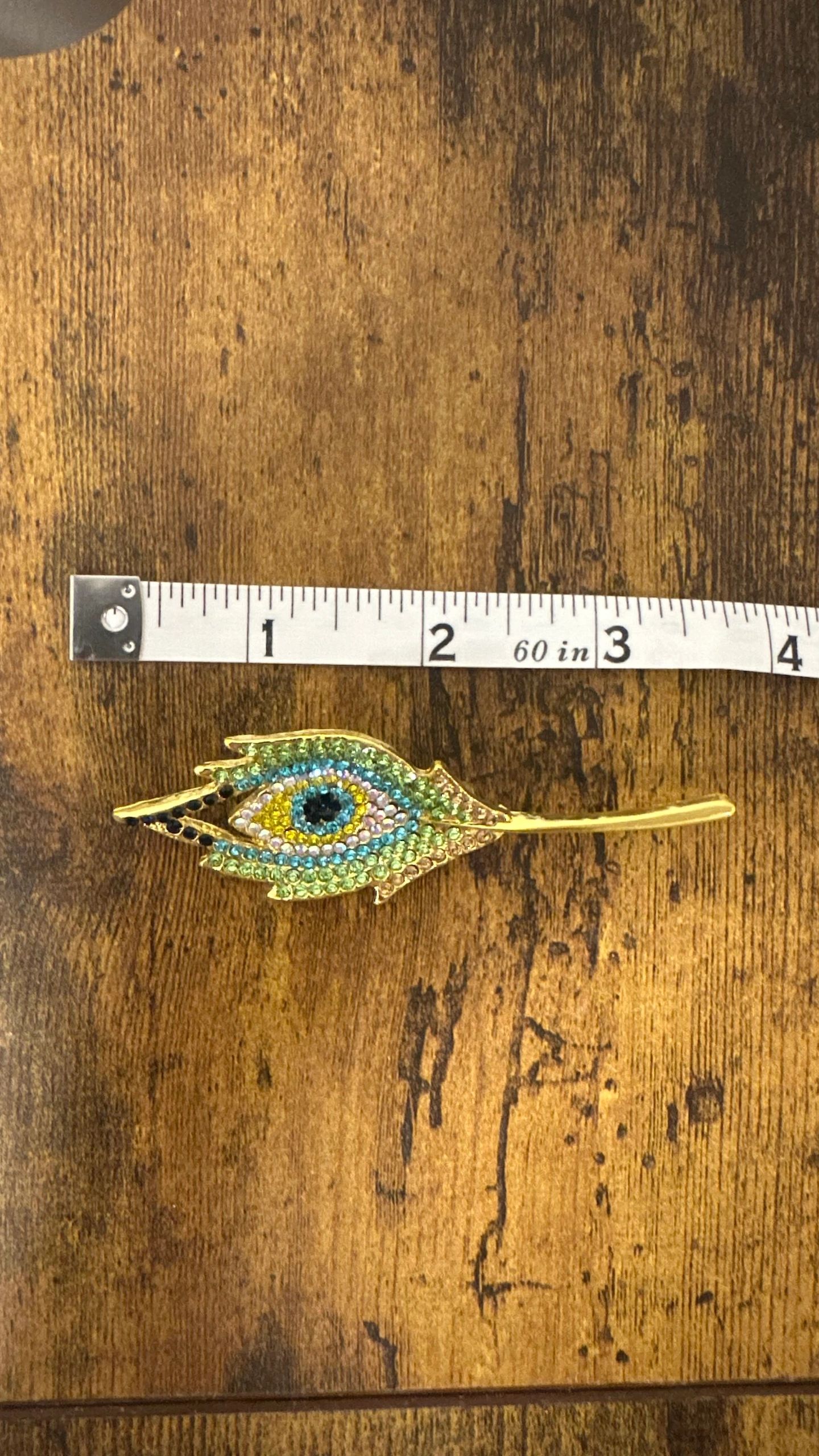 Brooch- Peacock feather