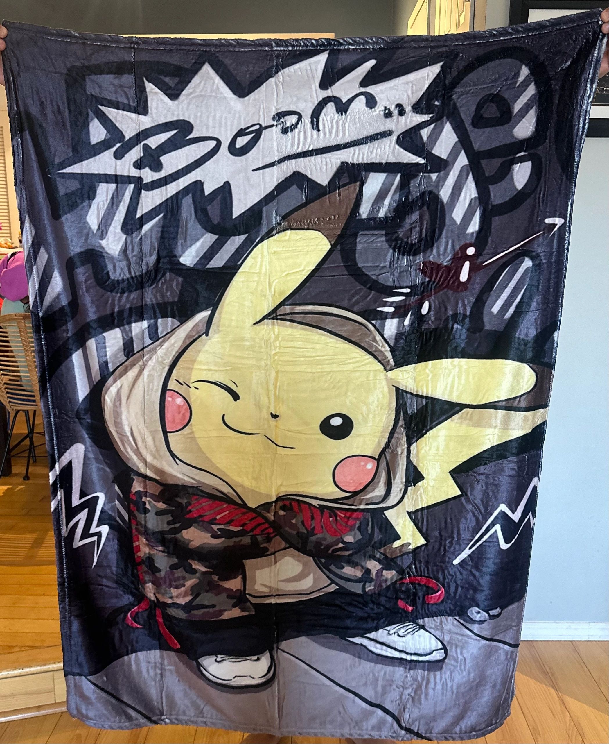 Pokemon Pikachu Graphic Plush Throw Blanket