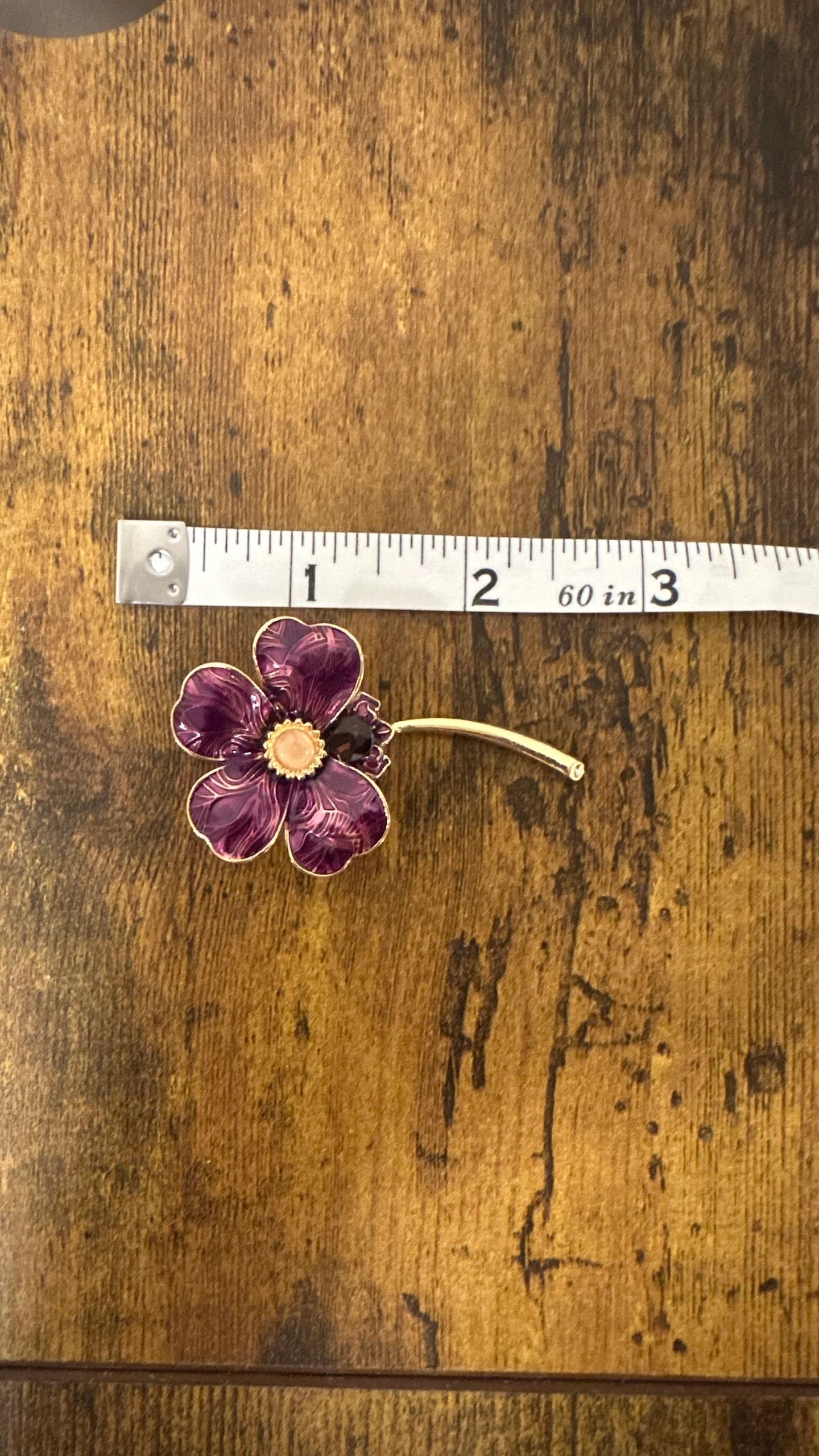 Brooch- Purple flower