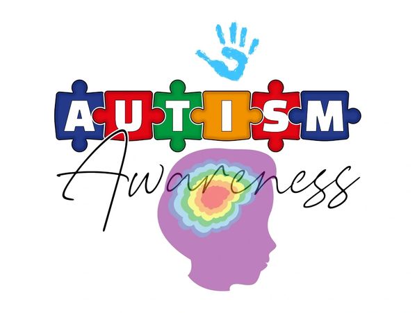 A simple, elegant image of a human head outlined in blue, symbolizing autism awareness. 
