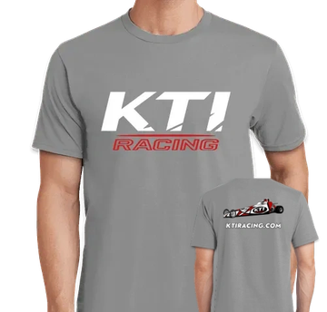 KT! Racing logo t-shirt in grey.