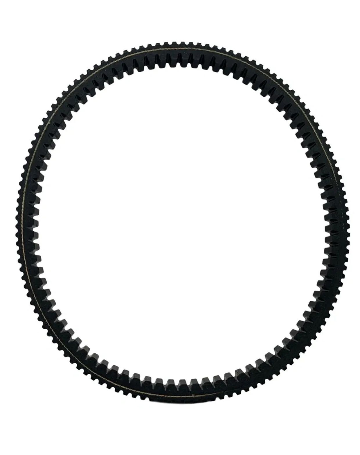 Black toothed timing belt.
