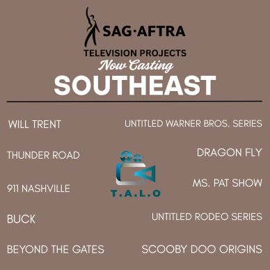 SAG-AFTRA casting call for Southeast region television projects.