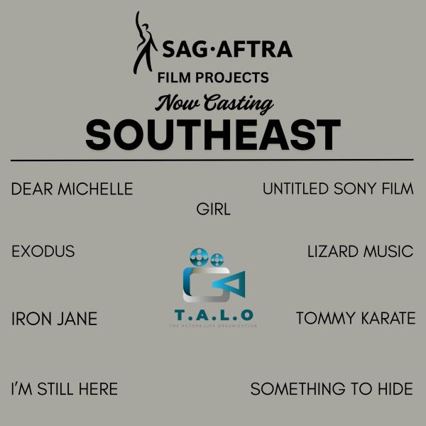 SAG-AFTRA casting call for Southeast film projects.