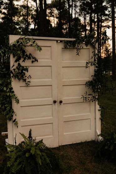 outside Door with vines around it