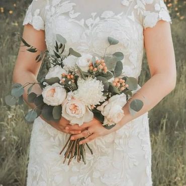 Bride holding a bridal bouquet