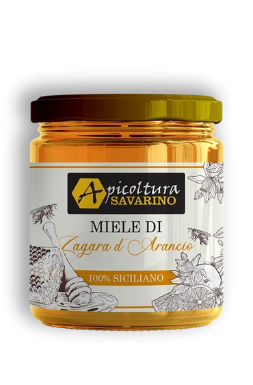 Jar of orange blossom honey from Sicily
