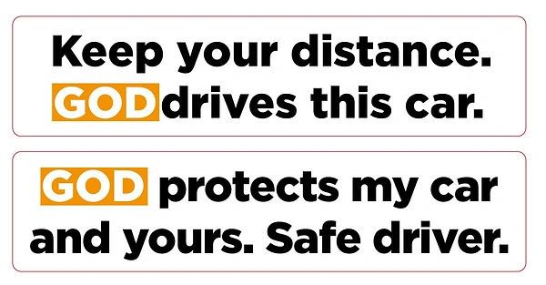 Safe Driver Inspirational Car Sticker – Motivational Faith Decal for Cars, Trucks, and Windows – Weatherproof Vinyl
