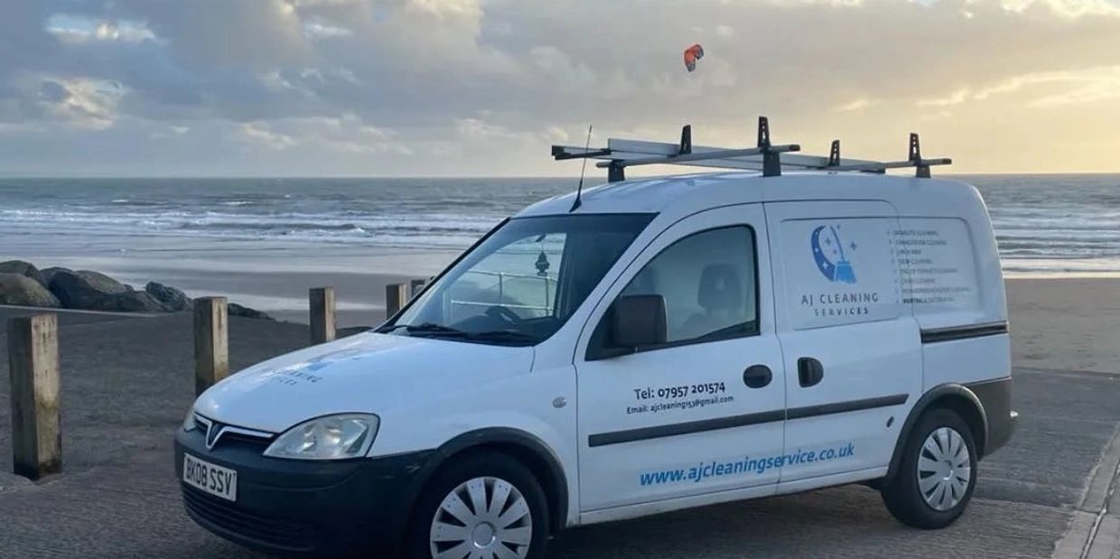 AJ Cleaning Services Mid Wales Ltd company Van
