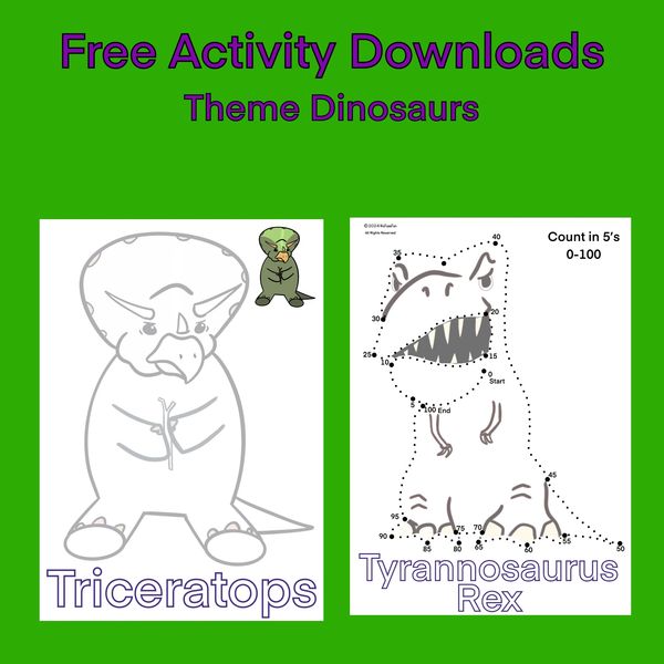 Free printable Dot-Dot and colouring in 
