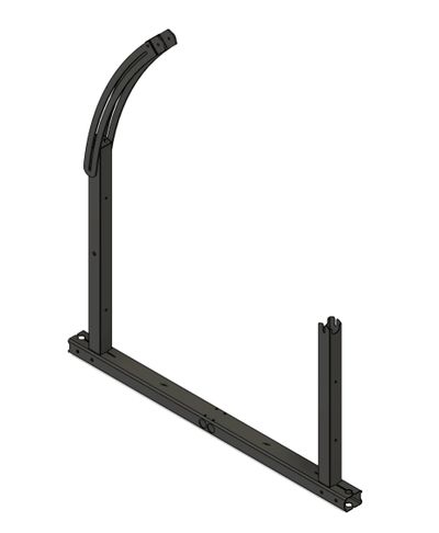 Profilé de cadre en zinc noir vu de profil