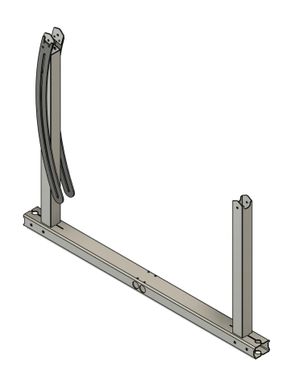 Vista del perfil del marco de aluminio