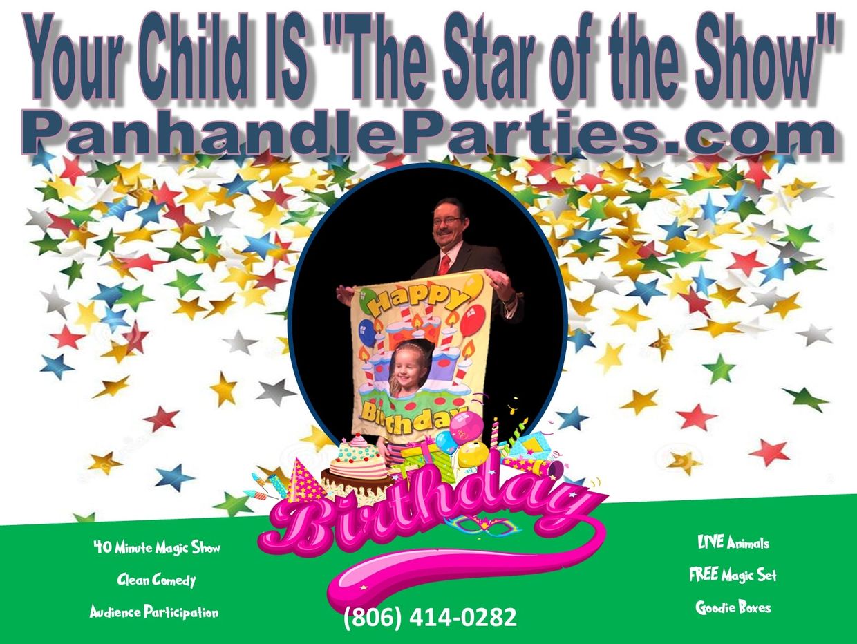 PanhandleParrties.com Amarillo TX Kids Birthday Party