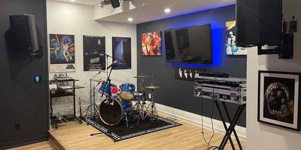 Entertainment Stage Basement Renovation