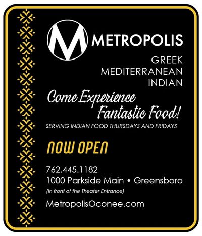 Metropolis Café is a Greek restaurant Enjoy flavors from Greece and India in Lake Oconee.