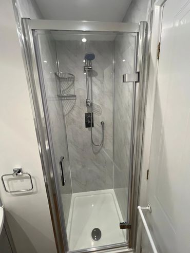 Shower cubicle fully installed by us