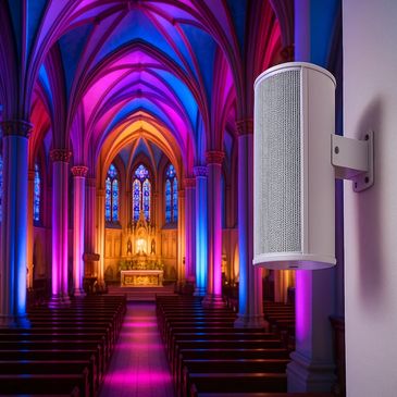 Professional audio system installation in a church in NJ