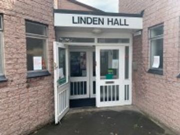 Linden Hall Community Centre entrance door