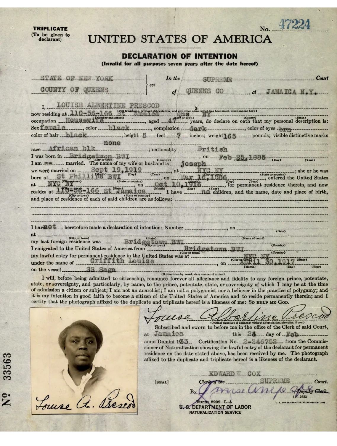naturalization certificate number