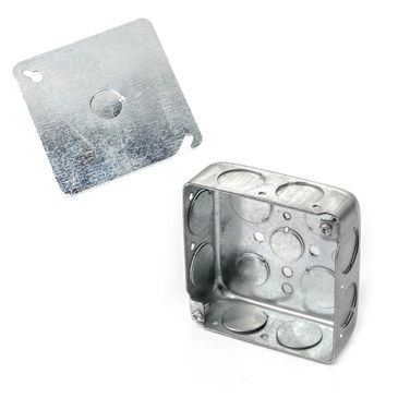 Boxes & Covers, 4x4 EMT can, 4x2  EMT can, 4x4 EMT can cover, EMT 4x4 blank cover, octagona EMT can