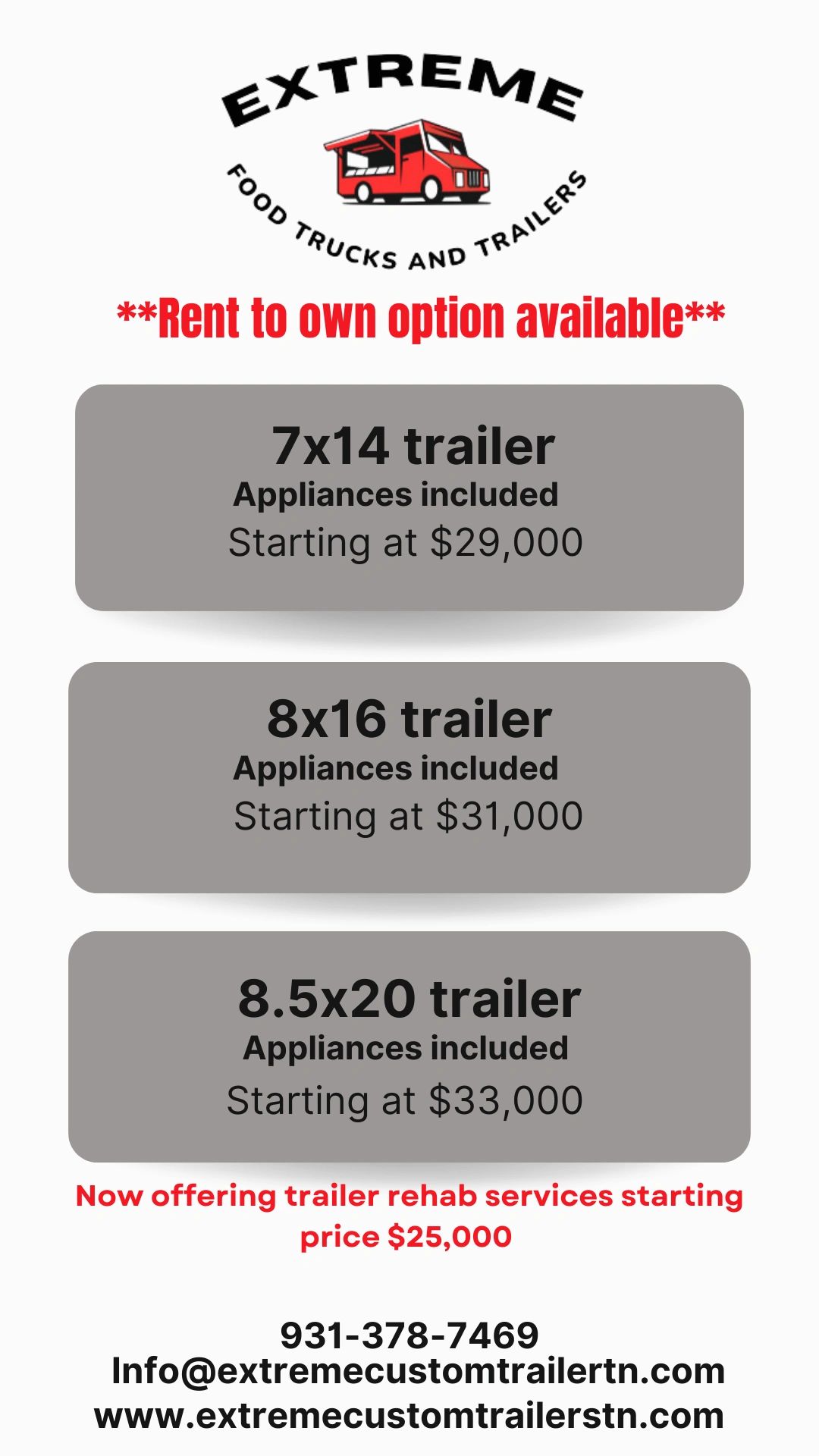 Pricing and Rent to Own