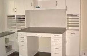 custom built storage solutions, small space craft space, custom countertop