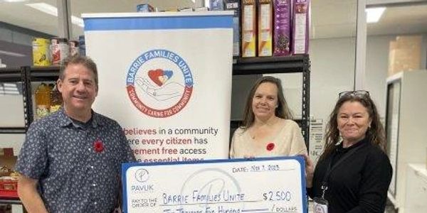 Barrie Families Unite Nov 2023 Donation