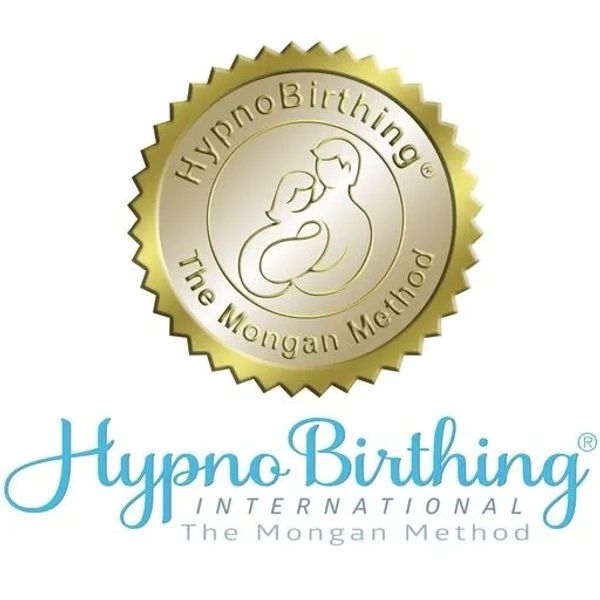 Gold seal logo for HypnoBirthing The Mongan Method.