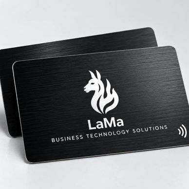 Business card for LaMa Business Technology Solutions.