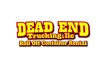 Logo for Dead End Trucking, LLC, specializing in roll off container rental.