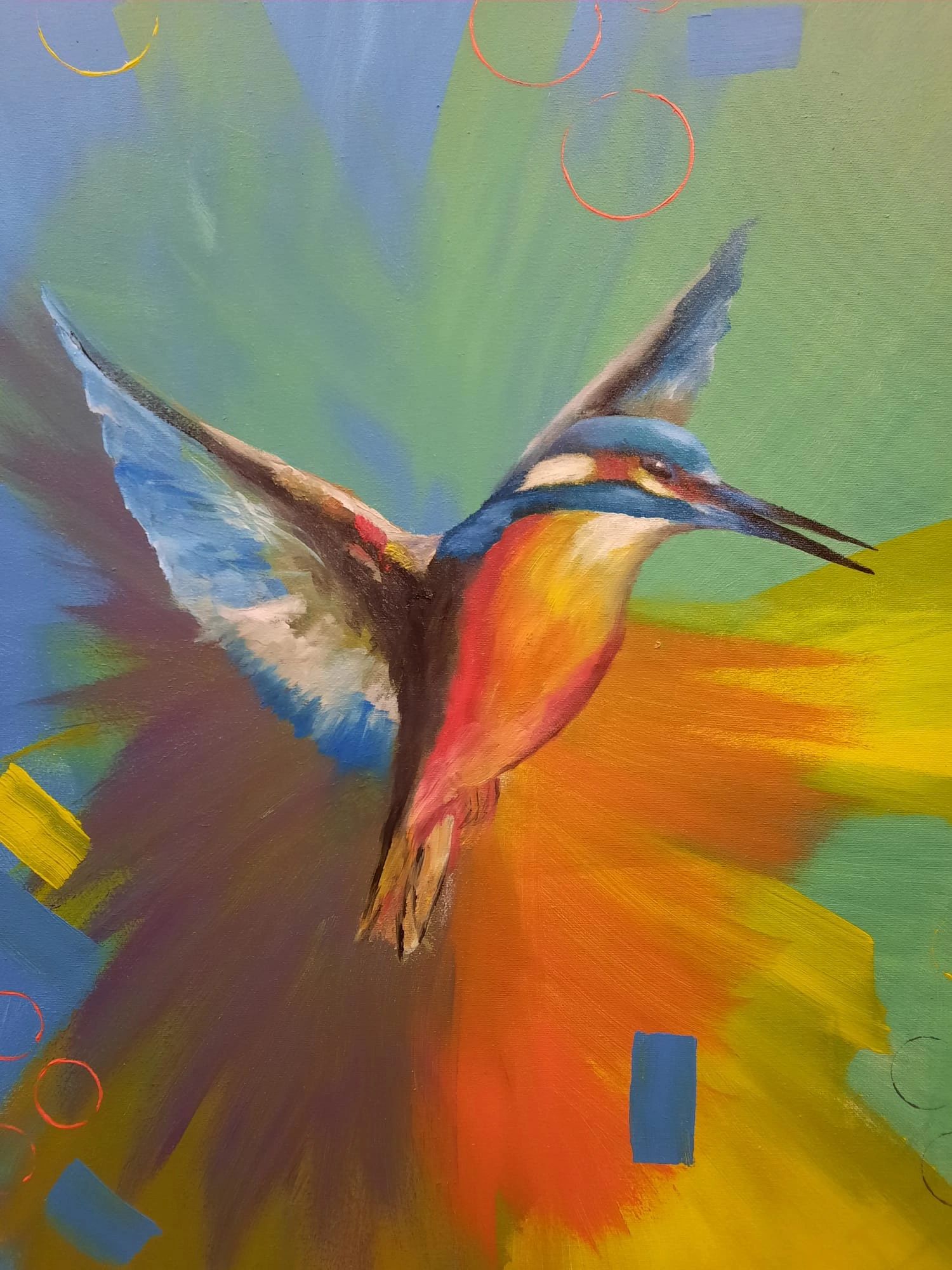IJsvogel met abstracte achtergrond., image size:1500x2000