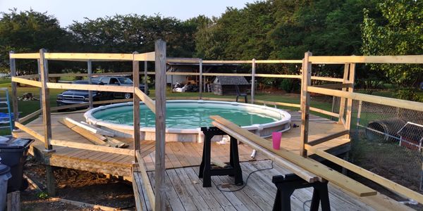 Replace you pool deck and add a privacy fence! 
