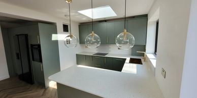 Modern kitchen extension in Hanwell