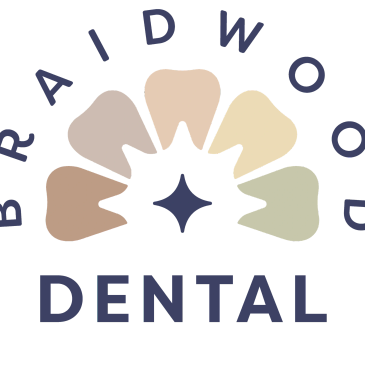 Logo featuring stylized teeth and text 'DRAIDWOOD DENTAL'.