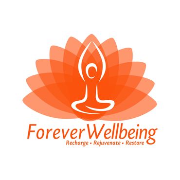 forever wellbeing logo graphic design business orange massage custom branding